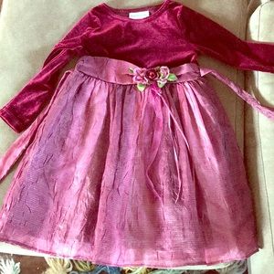 Rare editions vintage polyester and velvet dress